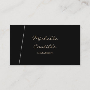 Carte De Visite Design moderne moderne Noir Design artistique prof