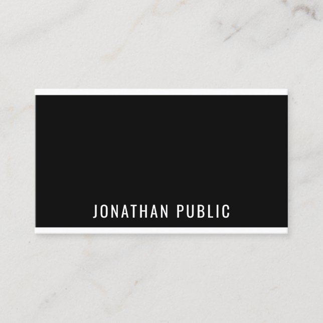 Carte De Visite Design moderne noir blanc minimaliste tendance chi (Devant)