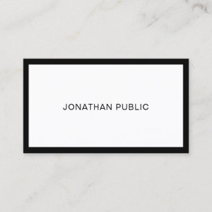 Carte De Visite Design Moderne Noir Et Blanc Professionnel Chic