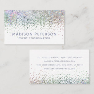 Carte De Visite Design Moderne Parties scintillant Coordonnatrice