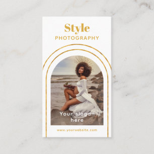 Carte De Visite Design moderne photo de script QR Code Photographi