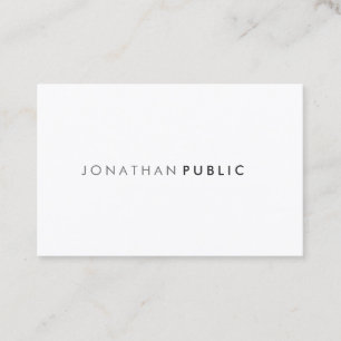 Carte De Visite Design moderne propre Professionnel Élégant Plain 