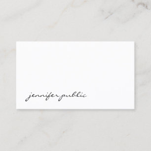 Carte De Visite Design Moderne Script À Main Professionnel Simple