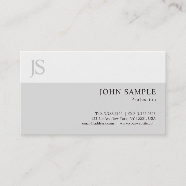 Carte De Visite Design Moderne Simple Professionnel Simple Chic Lu (Devant)