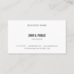 Carte De Visite Design moderne tendance Simple élégant Design prof
