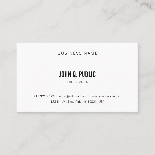 Carte De Visite Design moderne tendance Simple élégant Design prof (Devant)