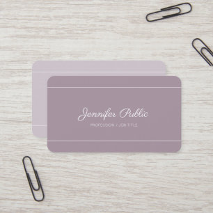Carte De Visite Design moderne Violet violet violet élégant Luxe