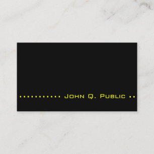 Carte De Visite Design noir simple avec trait pointillé