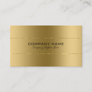 Carte De Visite Design Or Métallurgique Simple Faux brillant