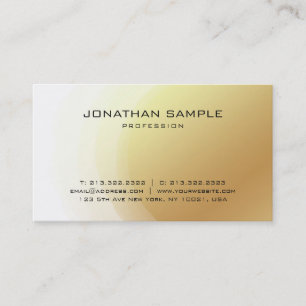 Carte De Visite Design or tendance glamour Design élégant moderne