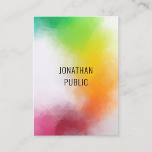 Carte De Visite Design professionnel coloré moderne Art Abstrait m
