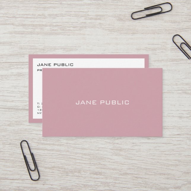 Carte De Visite Design professionnel élégant et moderne (Devant/Arrière en situation)