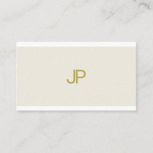 Carte De Visite Design professionnel élégant Monogrammed Plain