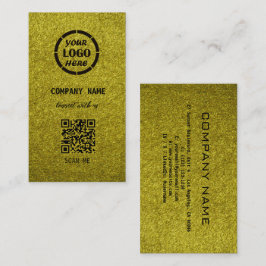 Carte De Visite Design professionnel élégant Olive Code QR moderne