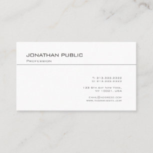 Carte De Visite Design professionnel minimaliste chic sobre tendan