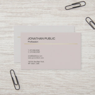 Carte De Visite Design professionnel minimaliste minimaliste Plain