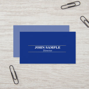 Carte De Visite Design professionnel moderne élégant Gold Blue