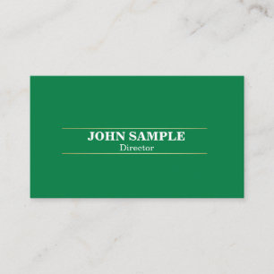 Carte De Visite Design professionnel moderne élégant Gold vert