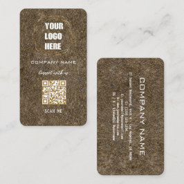 Carte De Visite Design professionnel or élégant Code QR moderne