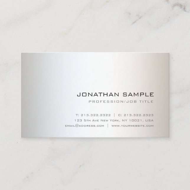 Carte De Visite Design professionnel simple et tendance Chic simpl (Devant)