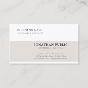 Carte De Visite Design Propre Créatif Moderne Plaine tendance Lux