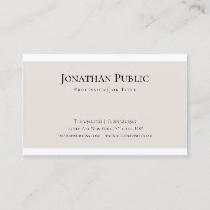 Carte De Visite Design propre et créatif Moderne Plaine tendance L