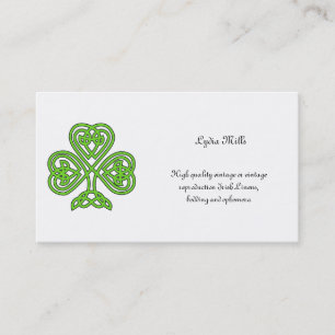 Carte De Visite Design Shamrock celtique