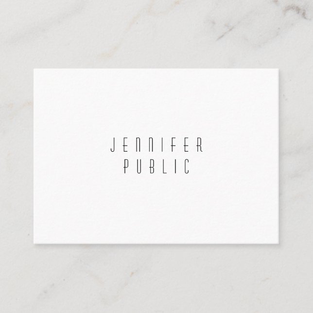 Carte De Visite Design simple élégant Professionnel Moderne Plain (Devant)