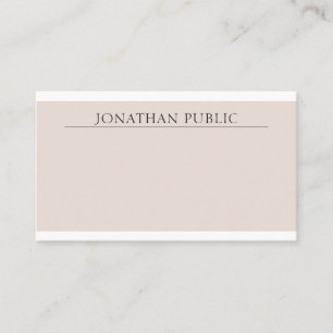 Carte De Visite Design simple et élégant Design tendance Beige Bro