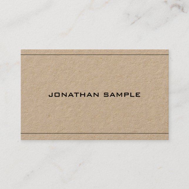 Carte De Visite Design simple et élégant Professionnel Plat Luxe (Devant)