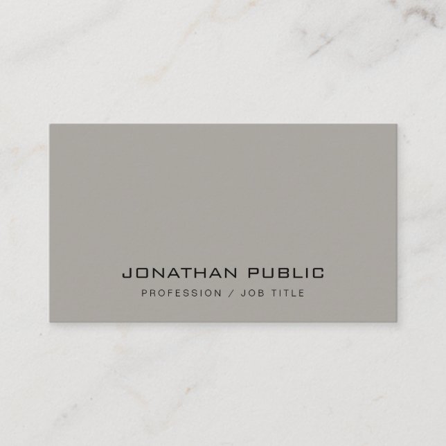 Carte De Visite Design simple et professionnel Modèle élégant (Devant)