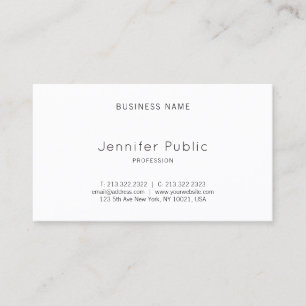 Carte De Visite Design simple moderne élégant et professionnel