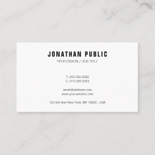 Carte De Visite Design simple moderne Modèle élégant Personnalisé
