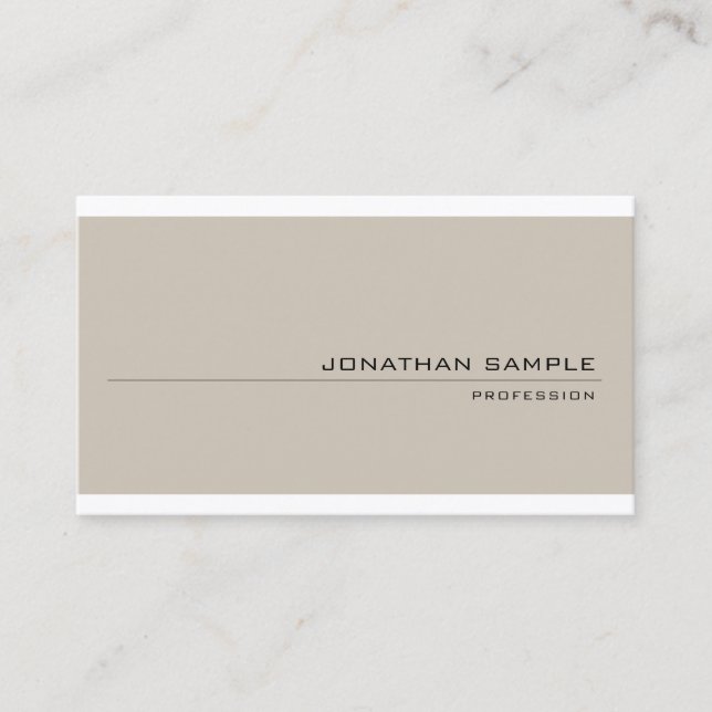 Carte De Visite Design sophistiqué Design tendance Simple Moderne  (Devant)