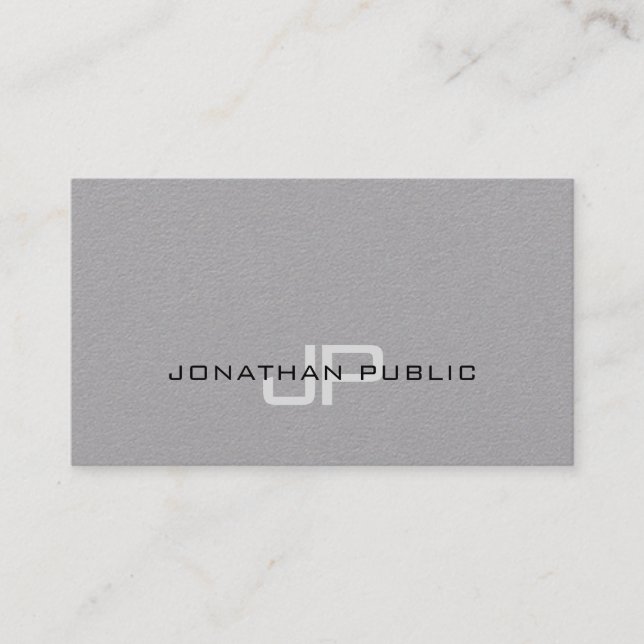 Carte De Visite Design tendance Design élégant Monogramme Simple L (Devant)