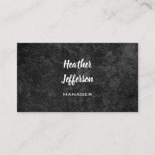 Carte De Visite Design tendance Gris Gris manuscrit professionnel 