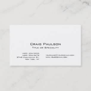 Carte de visite design tendance noir blanc
