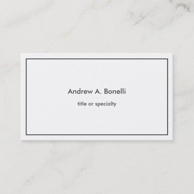 Carte De Visite Design tendance noir blanc professionnel moderne (Devant)