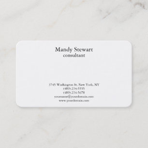 Carte De Visite Design tendance Noir & Blanc Simple Simple Creativ