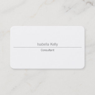 Carte De Visite Design tendance White Creative Professional