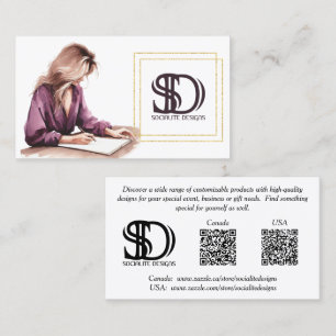 Carte De Visite Designs socialites promotionnels V3