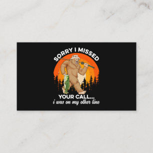 Carte De Visite Désolé D'Avoir Manqué Votre Appel Pêche Bigfoot Ho