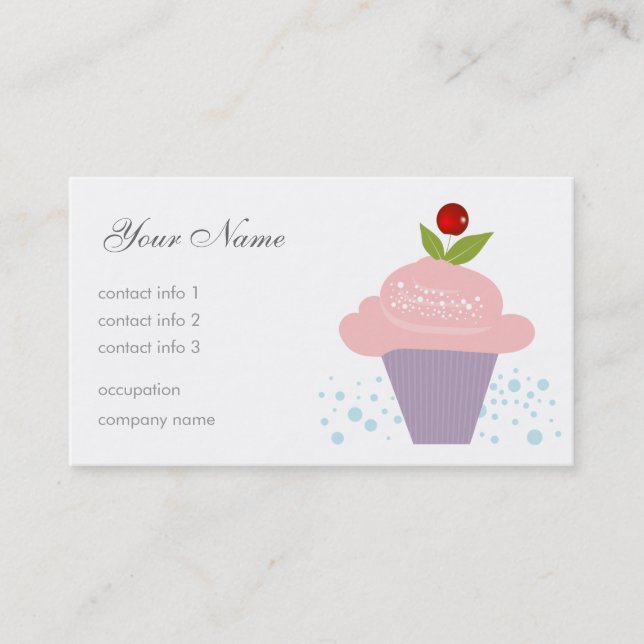 Carte De Visite Dessert de cerise (Devant)