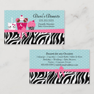 Carte De Visite Desserts de boulangerie
