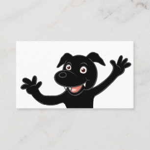 Carte De Visite dessin animé en laboratoire noir