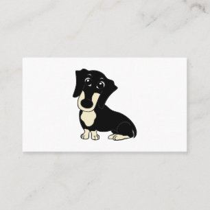 Carte De Visite dessin animé en noir et crème