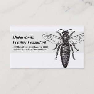 Carte De Visite Dessin classique de l'illustration de Queen Bee