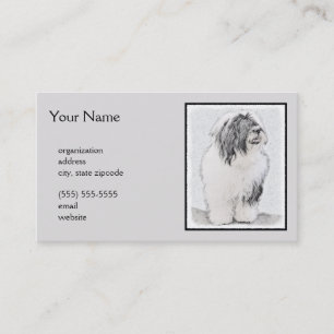 Carte De Visite Dessin de collie à oreilles - Joli art original de
