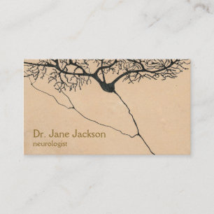 Carte De Visite Dessin de neurone Purkinje - Neurologue Sepia