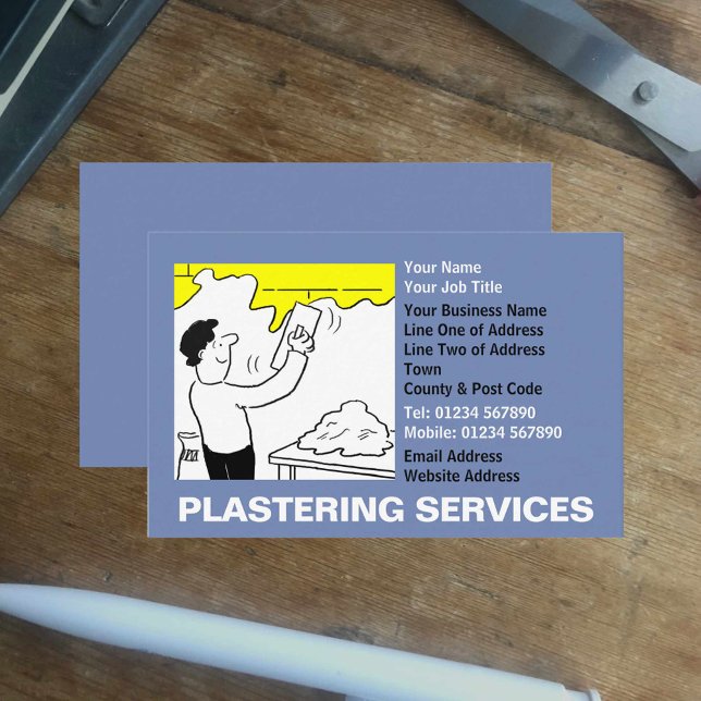 Carte De Visite Dessin de Plastering Services (Créateur téléchargé)